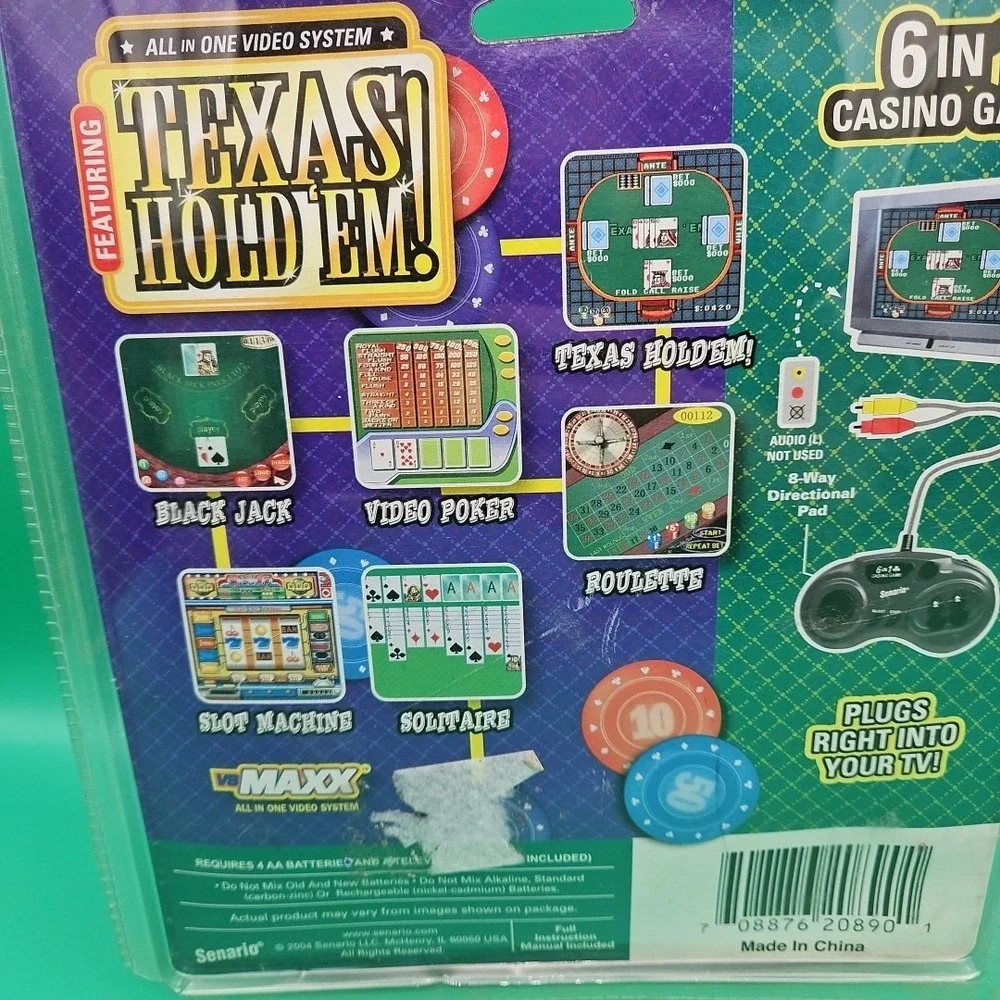 VS Maxx Plug And Play Game Texas Hold Em 6 In 1 Casino Game Brand New Sealed